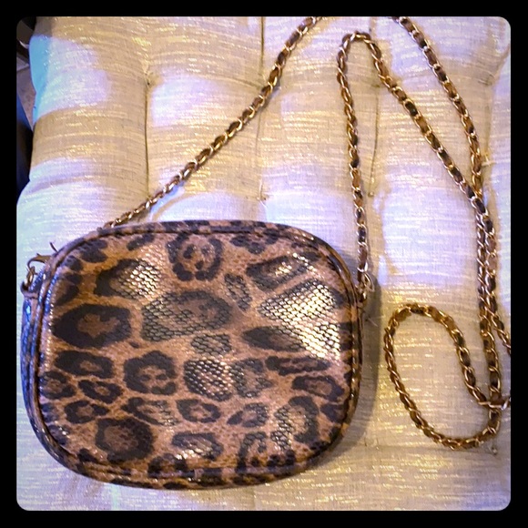 Leopard Suede Snakeskin Purse - Picture 1 of 7